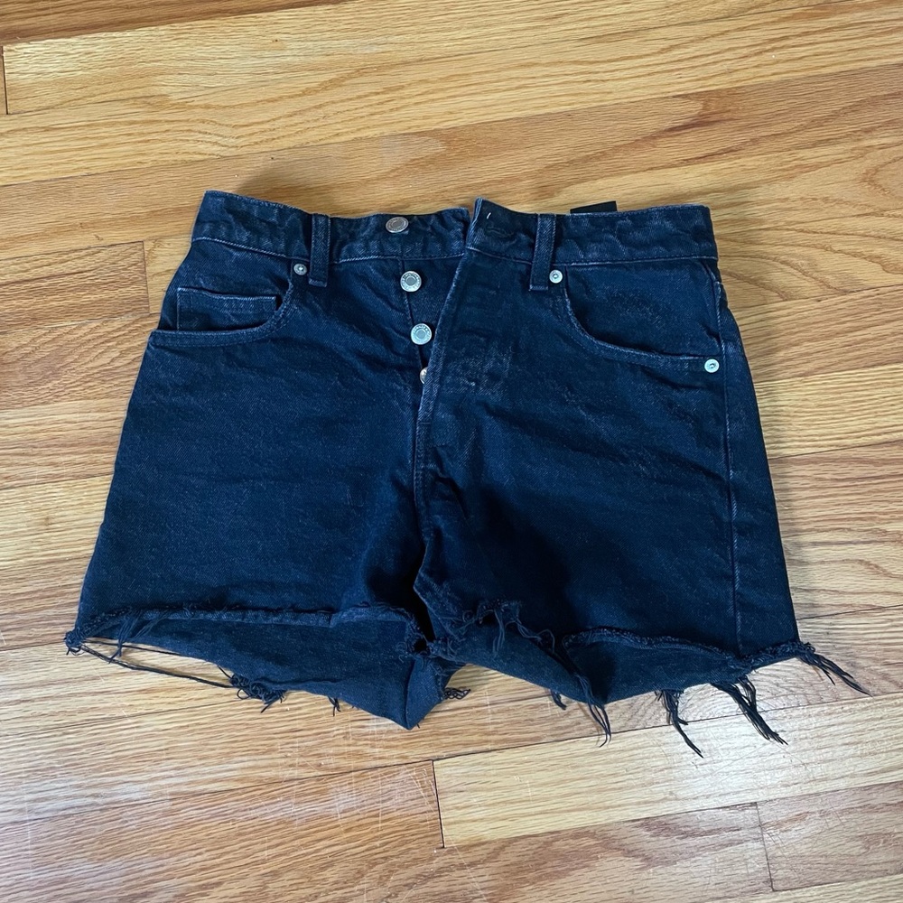 H&M Black Denim Cutoff Shorts